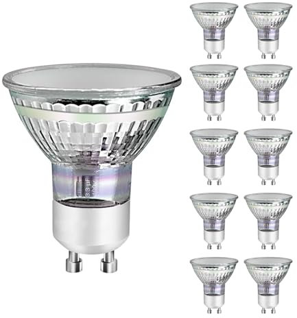 Kowanie GU10 LED Warmweiss 3W Leuchtmittel Lampe Ersetzt 30W Glühbirne 3000K Energiesparlampe Abstrahlwinkel 110° Spot Nicht Dimmbar Reflektor Birne Glühlampen Strahler Spot LED GU10-10 pack