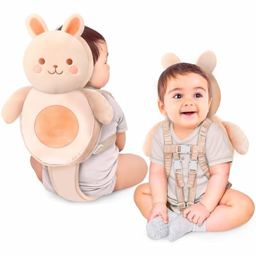 Little Family Baby Head Protector Backpack, Non-Toxic Hypoallergenic Toddler Head Protection Pillow for Falling, Secure, Durable, Rabbit