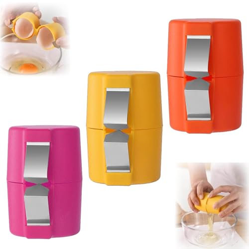 3PC Egg Cracker Tool,Egg Shell Opener,Egg Cracker Separator Tool, Handheld Egg Cracker Cutter,Kitchen Egg Shell Cutter Tool,Kitchen Baking Tools,Portable Egg Cracking Tool for Home Dorm Kitchen
