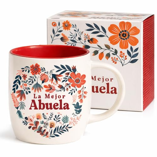 Triple Gifffted La Mejor Abuela Taza de café Regalos latinos para Día de las Madres, Navidad y cumpleaños V2, 368.5 g
