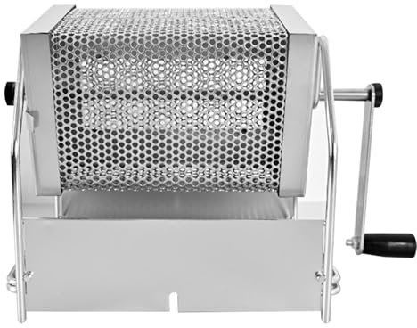 Machine à torréfacteur en acier inoxydable, torréfacteur à café manuel, torréfacteur à café manuel, design à manivelle en acier inoxydable pour grains de café, épices, noix,