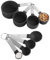 Juego de cucharas medidoras, 8 unidades, vasos medidores y cucharas, con 4 tazas de medición y 4 cucharas, juego de tazas y cucharas de plástico, con asas de acero inoxidable, para cocina, cuchillos