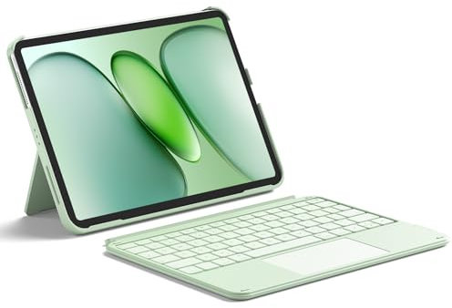 Inateck Keyboard Case for iPad 10th Gen 2022/A16 2025 11 inch, Ultralight Keyboard with Touchpad for iPad Air 11 inch M3 2025/M2 2024/Air 6/5/4 Gen, Pro 11 4/3/2/1, Detachable, AceTouch KB04122 Green