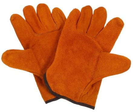 Mipcase 1 Paar Handschuhe handgelenkschutz Handabdeckung fingerlos Wärmer wiederverwendbar Karting Griff schützend Mann Arm Handschweißen Schweißschild Schweißhandschuh Kein Futter Orange
