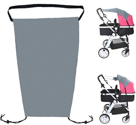 Parasole Universale Per Passeggino E Carrozzina - Protezione UV 50+ Con Tenda Regolabile E Fissaggio Sicuro - Ideale Per Estate E Gite - Beige Telo Parasole Per Carrozzina E Passeggino