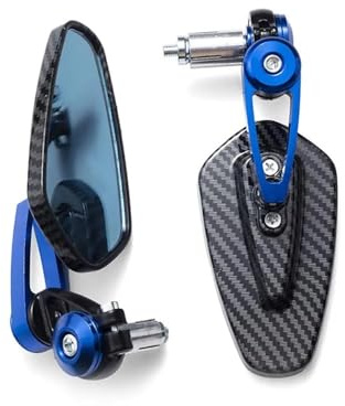 Manillar Retrovisores Espejos Espejos Retrovisores para Motocicleta, Espejo De Manillar con Extremo De Barra, Espejo Trasero Invertido Modificado, Accesorios para Motocicleta