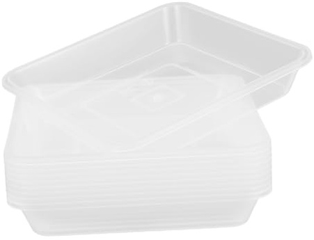 HOODANCOS 10pcs Soucoupes pour Pots de Fleurs en Plastique PP Bac de Drainage Simple Forme pour Jardinage, Protège Sols et Tables, pour Pots D'extérieur