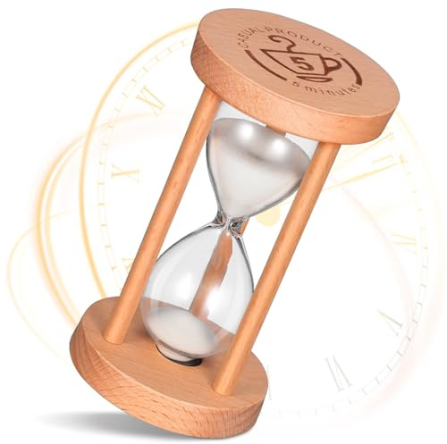 INOOMP Sanduhr-Timer 5 Minuten Dekorative Tisch-Sanduhr Tragbare Für Küche Büro Und Schreibtisch Zum Kochen Backen Und Lernen 3.66 X 1.97 X 1.97 in