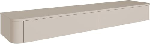 Selsey Hängendes TV-Lowboard 175 cm – Minimalistisches TV-Schrank in Kaschmir-Matt, mit Stauraum – Elegantes TV-Board für Wohnwand Wohnzimmer, MDF & Spanplatte, Kaschmirgrau