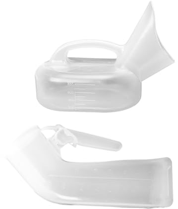 Hemobllo Lot de 2 Pots de Chambre Portables en Plastique Épais, Grosse Capacité Graduation, Réutilisables, pour Personnes Âgées, Bébés et Voyage, Bouteille Urinoir Pratique pour Usage