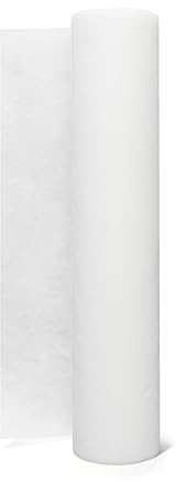 Simthread Wasserlöslicher Wash Away Stickvlies Stabilisator für Stickerei and Free Standing Lace FSL, 30.5 cm x 5 Yds/Rolle, Leichtem Gewicht 60gsm