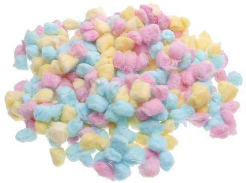VALICLUD 500g Baumwoll Wattebällchen für Babys zur Gesichtsreinigung und Make Up Entfernung Leichte Weiche Watte aus Baumwolle für Empfindliche Haut und Haustiernest