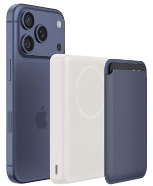Belkin BoostCharge Batería Externa 10000 mAh con Anillo Magnético - Arena | Power Bank de 10000 mAh, Anillo Magnético para Accesorios, 2 Puertos USB-C, Precargada, Cable Incluido, Batería Portátil