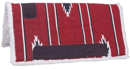 Tough 1 Quadratische Schabracke/Fleece-Unterseite, Rot/Schwarz/Creme