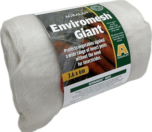 Agralan Enviromesh 'Giant' | Fine Insect Netting Mesh | Keep Insects Off Crops | 3.6m x 6m |