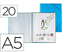 Liderpapel mapp med spiralbindning, A5 A5 blå