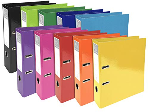 Exacompta Iderama Aktenordner, A4, Rücken 70 mm, 10 Farben, 10 Stück