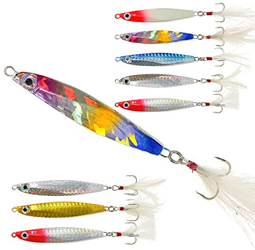 Pilker 8 stück Köder für Raubfischen Angeln Norwegen Dorschangeln 22g-30g