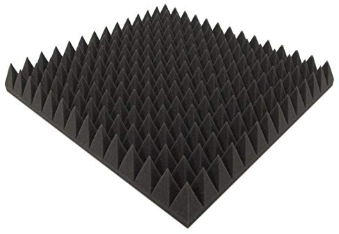 • Dibapur ® • B-Ware in geprüfter Qualität nochmals bis zu 50% reduziert!! • Pyramidenschaumstoff Anthrazit Schwarz • Akustikschaumstoff • 1 Stk. ca. 50x50x7 cm • Schaumstoff Noppenschaum •