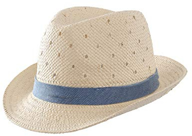 LLmoway Baby Boy Straw Fedora Hat Infant Beach Sun Protection Hat Outdoor Breathable Panama Cap Denim