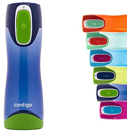 Contigo Trinkflasche Swish Autoseal, große BPA-freie Kunststoff Wasserflasche für Kinder, 100% auslaufsicher mit automatischer Verriegelung, für Sport, Kindergarten, Kita, Schule, 500 ml