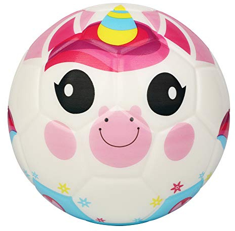 BORPEIN 15,24 cm mini fotboll djur djur mjuk skumboll för barn, mjuk och elastisk, storlek barn leker (enhörning)