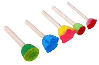 NUOBESTY 15 Piezas Esponja Pintura Estampador Flor en Forma de Espuma Esponja Pincel Herramientas de Pintura para Pintar Dibujo Manualidades DIY