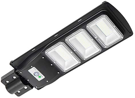 TEMPO DI SALDI Lampione Stradale Faro A Led 90W Con Pannello Solare Telecomando E Crepuscolare