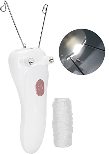 Elektrisk Vit Rosa Threading Epilator Usb Laddningskropp Ansiktshårborttagare För Kvinnor Fysisk Bomullstråd Epilator För Ansikte Armar Ben