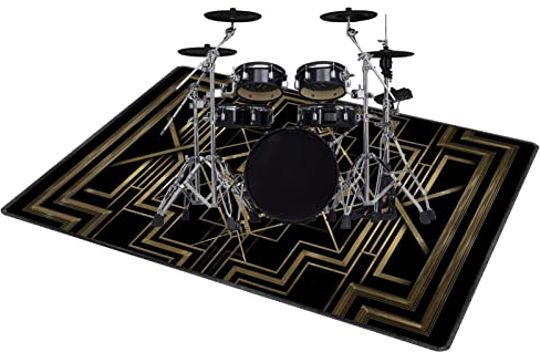 QQDD Tappeto per Batteria Tappetino per Batteria Drum Tappeto Insonorizzato per Batterie elettroniche Rullante Acustica Snare Drum Grancassa Strumenti Musicali Coperta Antiscivolo (80CM - 200CM)