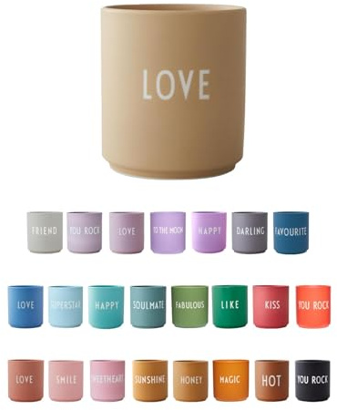 Design Letters Tazzine Caffe | Ideale come Regali Natale, Decorazioni Natalizie | Regali Natale Donna, Regalo Uomo Natale | Tazzine Caffe Particolari | Porcellana Tazza Colazione, Tazze Da The 250 Ml