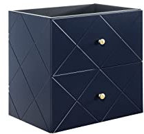 PIASKI Mobile lavabo 60 cm Elegance Blue, mobile da lavabo sospeso, mobile da lavabo con ante fresate, lavabo da incasso o piano incluso (con lavando)