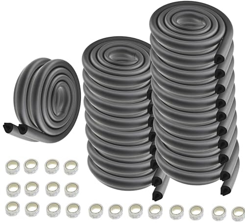 HIMRY® 40 Meter U-förmige Glastisch Kantenschutz, Tisch Möbel Kanten Schwamm Kissen Stoßschutz, Baby-Sicherheits-Tabellen-Schreibtisch Anti-Kollision Streifen (20x2M) Schwarz KXD7003 Black