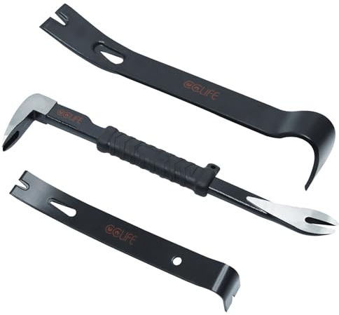 CCLIFE Brecheisen 3-tlg Stemmeisen und Nagelzieher Brechstange für Umbauten Hause und Holzbearbeitung