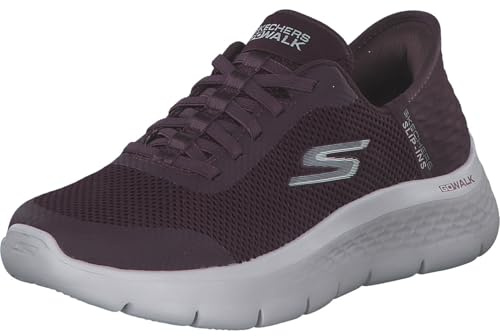 Skechers Go Walk Flex Skor för dam, handsfree, Grand Entry dra-på-sneaker, Vinröd, 35 EU