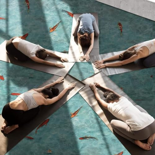 VINYL FLOORING UK Teal Blue 3D Funky Effect Anti-Slip Vinyl Flooring For LivingRoom, Commercial, Hallways, Kitchen, 2.5mm Thick Vinyl Sheet-2m(6'6) X 2m(6'6)-4m²