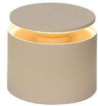Zafferano, Push-Up, Lampada da Tavolo Ricaricabile e Senza Fili con Controllo Touch, Utilizzabile anche come Lampada da Esterni, Dimmer, 2200-3000 K, Altezza 80-100 cm, Colore Sabbia