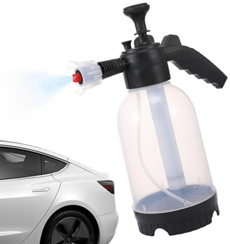 Hugsweet Portable Pressure Spray Bottle,2L Foam Pump Sprayer,Garden Pump Sprayer Pump Spray Bottle Multi-Use Pump Action Pressure Sprayer with Adjustable Nozzle,for Car Cleaning,Garden Plants Watering