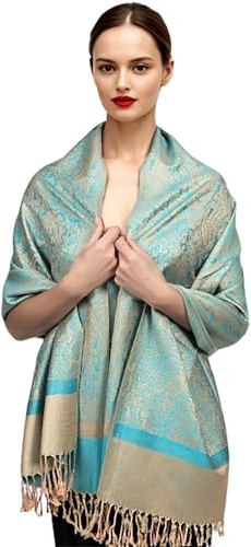 Shmily Girl Damen Pashmina Schal Stola für Frauen Schultertuch Eleganter Schal mit floralem Muster in vielen Farben