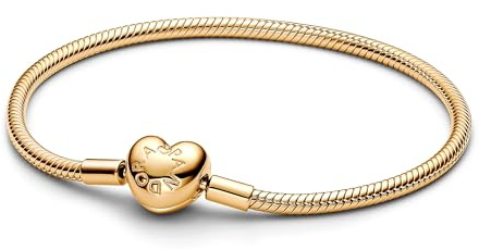 PANDORA Moments Schlangen-Gliederarmband mit Herz-Verschluss 563050C00 Damenarmband