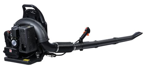 52 cc Benzin-Rucksack-Laubbläser, leistungsstarker 2-Takt-Motor, luftgekühlter Motor, leicht mit Stützgurten, kabelloser Benzin-Garten-Laubbläser zum Blasen von Laub, Holzspänen, Staub,