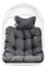 Mojia Egg Chair Cushion with Headrest Pillow, UV Resistant Thicken Hammock Swing Chair Cushion Replacement for Outdoor Indoor (Dark Gray)