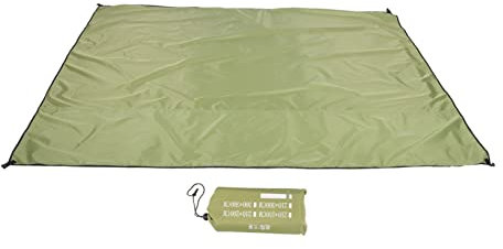 TINEASUR Sonnensegel Vordach Markise Unterstand Viereckiger Sonnenschutz Wildcamping-zubehör Sonnenschutztuch Baldachin Schatten Im Freien Außenzelt Olive Green Oxford-Stoff