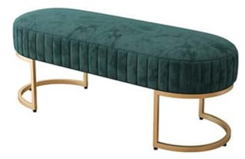 Sitzbank Polsterbank Elegante Samt-Eingangsbank, gepolsterte, getuftete Schlafzimmer-Endbank, Ottomane mit goldenen Beinen, for Wohnzimmer, Foyer, Schlafzimmer Sitzhocker Schlafzimmer(Green,120*40*45c