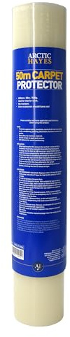 Arctic Hayes Premium Carpet Protector Roll, 60cm wide, 50m long, Clear