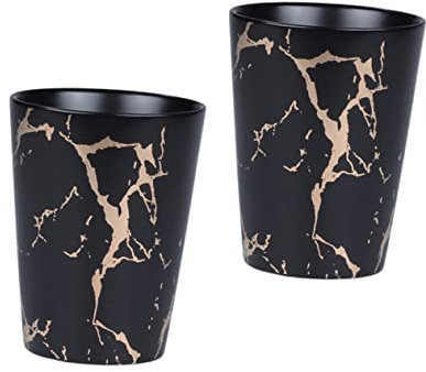 Cabilock 2piezas Taza De Mármol De Diseño Jaspeado para Zumo o Bebida para Uso Diario El Hogar o Café