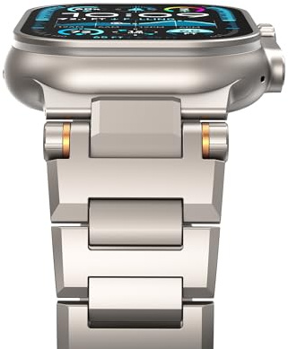 Metallarmband Kompatibel mit Apple Watch Ultra Armband 49mm 46mm 45mm, Langlebiger Edelstahlstecker für iWatch Series 10 9 8 7 6 5 SE, Magnetverschluss für Männer und Frauen Ultra2