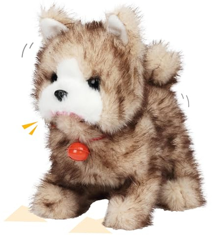 Cuteoy Walking Yellow Cat Animal Talking Wagging Nodding Educational Plush Toy Electric Interactive Animated Plushies for Girls Boys Birthday