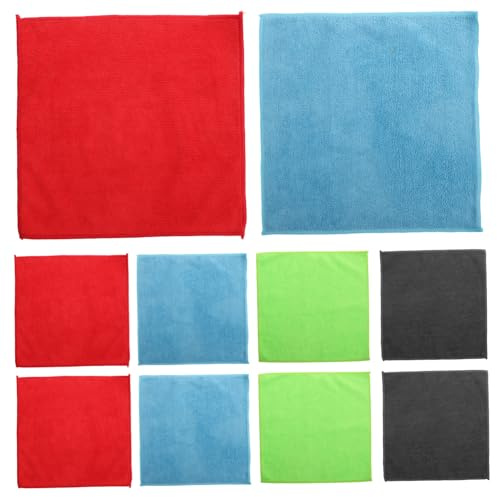 WRITWAA 24pcs Microfiber Cloths Dish Cloths Super Absorbent Red Microfibre Towels for Kitchen Car Household Cleaning