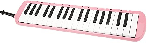 CHICIRIS Jugend Melodica 37 Tasten Keyboard Wind Musikinstrument, Tragbare Melodica mit Blasrohr und Mundstück für Einfaches Spiel, ABS -Material (PINK)